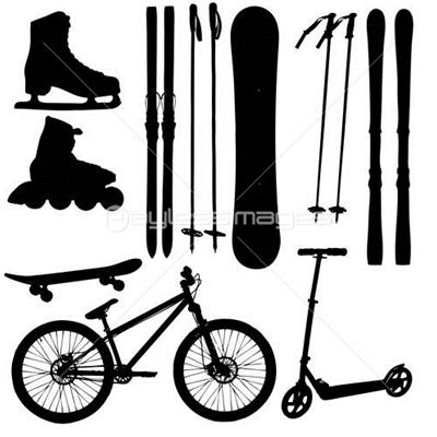 sports Equipment silhouette vector illustration sports Equipment silhouette vector illustration