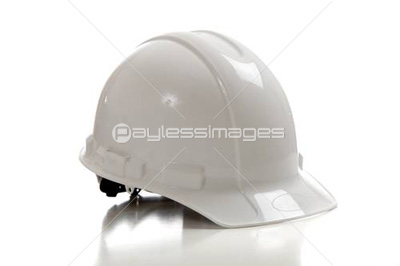 White construction workers hard hat on white White construction workers hard hat on white